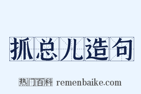 抓总儿造句是什么意思的图片